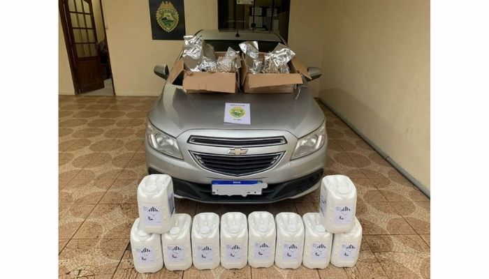 Pinhão - PM recupera veículo e encontra depósito de substâncias tóxicas sem licença